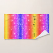 夢後を追に輝くレインボールのタオルをセット バスタオルセット (ハンドタオル)