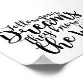 夢後を追のことわざ矢印 ポスター (角)