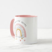 『夢後を追のピンクの虹の名前』 マグカップ (正面左)
