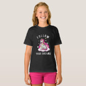 夢後を追のユニコーン誕生日Tシャツ Tシャツ (正面フル)
