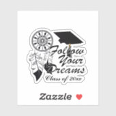 夢後を追の卒業 シール (シート)