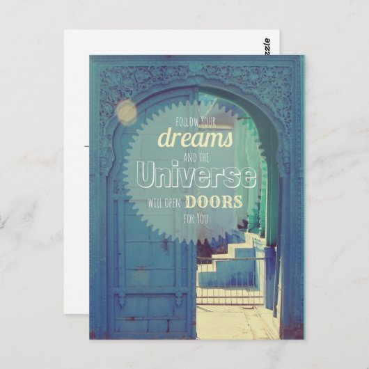 「夢後を追の引用文はこ感動的の」 ポストカード (正面/裏面)