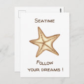 夢後を追の水の色Seatime Starfish ポストカード (正面/裏面)