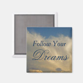 夢後を追の空と雲の写真のモチベーション マグネット (正面/裏面)