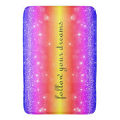 夢後を追の虹の輝くバスマット バスマット (正面縦)