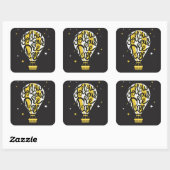 夢後を追の風船 スクエアシール (シート)