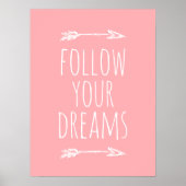夢後を追ピンクのキッズルームDecorポスター ポスター (正面)