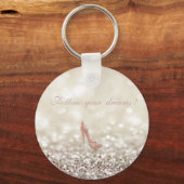 夢後を追、輝き、《写真》ぼけ味、ヒール、 キーホルダー (正面)