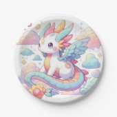 夢心地かわいいドラゴンベビーシャワー ペーパープレート (正面)