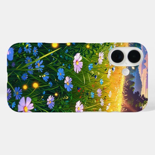 夢心地のアニメ夏の草原 Case-Mate iPhoneケース (裏面 (横))