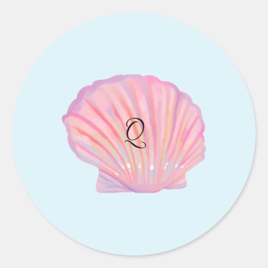 夢心地のビーチ結婚式 ラウンドシール (正面)