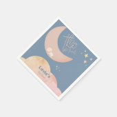 夢心地のベビーが月の赤ちゃんシャワーを浴びる スタンダードカクテルナプキン (角)