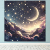 夢心地の夜空 キャンバスプリント (インサイチュ (ウッドフロア))