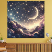 夢心地の夜空 キャンバスプリント (インサイチュ (リビング))
