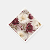 夢想的なブルゴーニュの花 スタンダードカクテルナプキン (角)