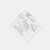 夢想的な天国がブルーボーイベビーシャワーを送信 スタンダードカクテルナプキン (角)