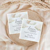 夢想的な天国がブルーボーイベビーシャワーを送信 スタンダードカクテルナプキン