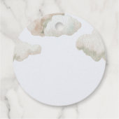 夢想的な天国がブルーボーイベビーシャワーを送信 フェイバータグ (裏面)