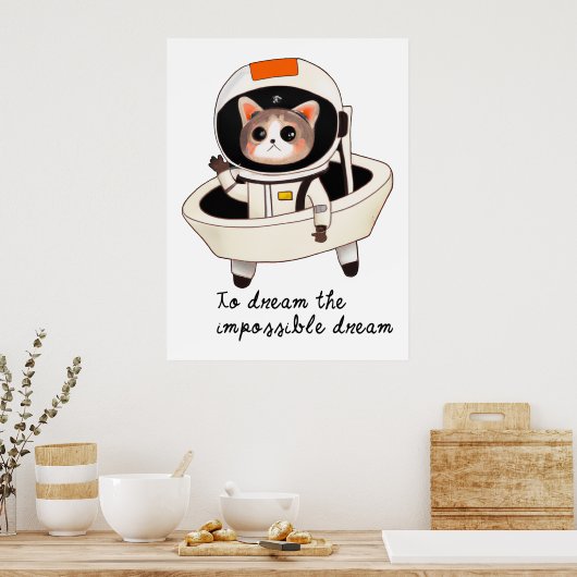 夢想的な星猫 ポスター (キッチン)