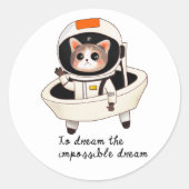 夢想的な星猫 ラウンドシール (正面)