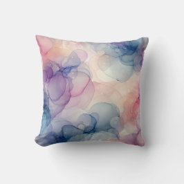 夢想的な水のカラーインクアート クッション