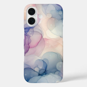 夢想的な水のカラーインクアート iPhone 16ケース