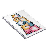 夢想的な猫の水彩 ノートブック (右側)