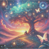 「夢想」夢想的なアートステッカー シール (正面)