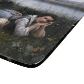 夢想（犬と草の上に横たわる少女） カッティングボード (角)