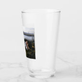 夢想（犬と草の上に横たわる少女） タンブラーグラス (左)