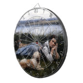 夢想（犬と草の上に横たわる少女） ダーツボード (正面右)