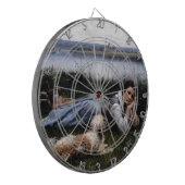 夢想（犬と草の上に横たわる少女） ダーツボード (正面左)