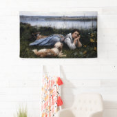 夢想（犬と草の上に横たわる少女） 横断幕 (インサイチュ)