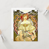 夢想、美術絵画、誕生日メッセージ カード (正面/裏面インサイチュ)