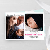 夢来真の写真ベビー誕生発表 案内状