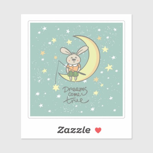 夢来真 | Bunny on the Moon シール (シート)