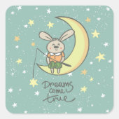 夢来真 | Bunny on the Moon スクエアシール (正面)