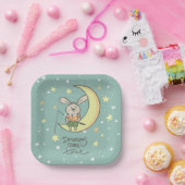 夢来真 | Bunny on the Moon ペーパープレート (パーティー)