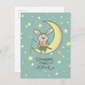 夢来真 | Bunny on the Moon ポストカード (正面/裏面)