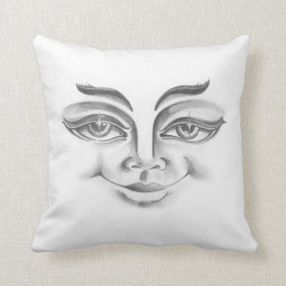 夢枕に時間を割く(B&W) クッション