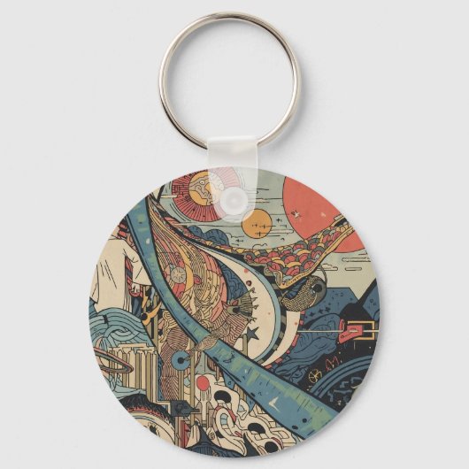 夢現ノ浮世・アバンギャルド江戸絵巻 キーホルダー (正面)