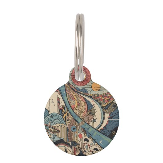 夢現ノ浮世・アバンギャルド江戸絵巻 ペット ネームタグ (正面)