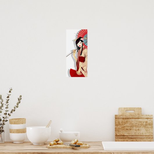 夢花芸者ポスター ポスター (キッチン)