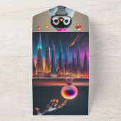 「夢見て、信じて、達成しよう」子供向け招待状カード オールインワン招待状 (外側)