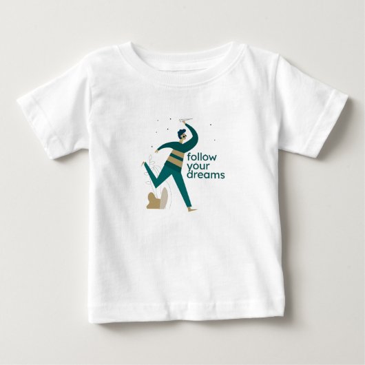 夢見るあなたへ 紙飛行機 ベビーTシャツ (正面)