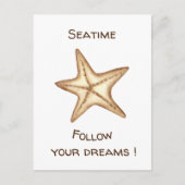 夢見るままに ウォーターカラー シータイム スターフィッシュ ポストカード (正面)