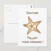 夢見るままに ウォーターカラー シータイム タコノハ ポストカード (正面/裏面)