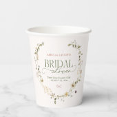 夢見るようなおとぎ話のガーデン & リボン ブライダルシャワー 紙コップ (裏面)