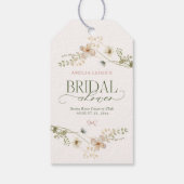 夢見るようなおとぎ話の花園とリボンのブライダルシャワー ギフトタグ (裏面)
