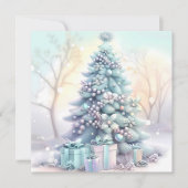 夢見るようなクリスマスツリーのグリーティングカード (正面)